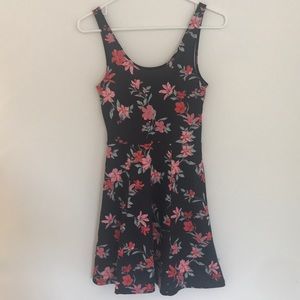 Floral Black Dress